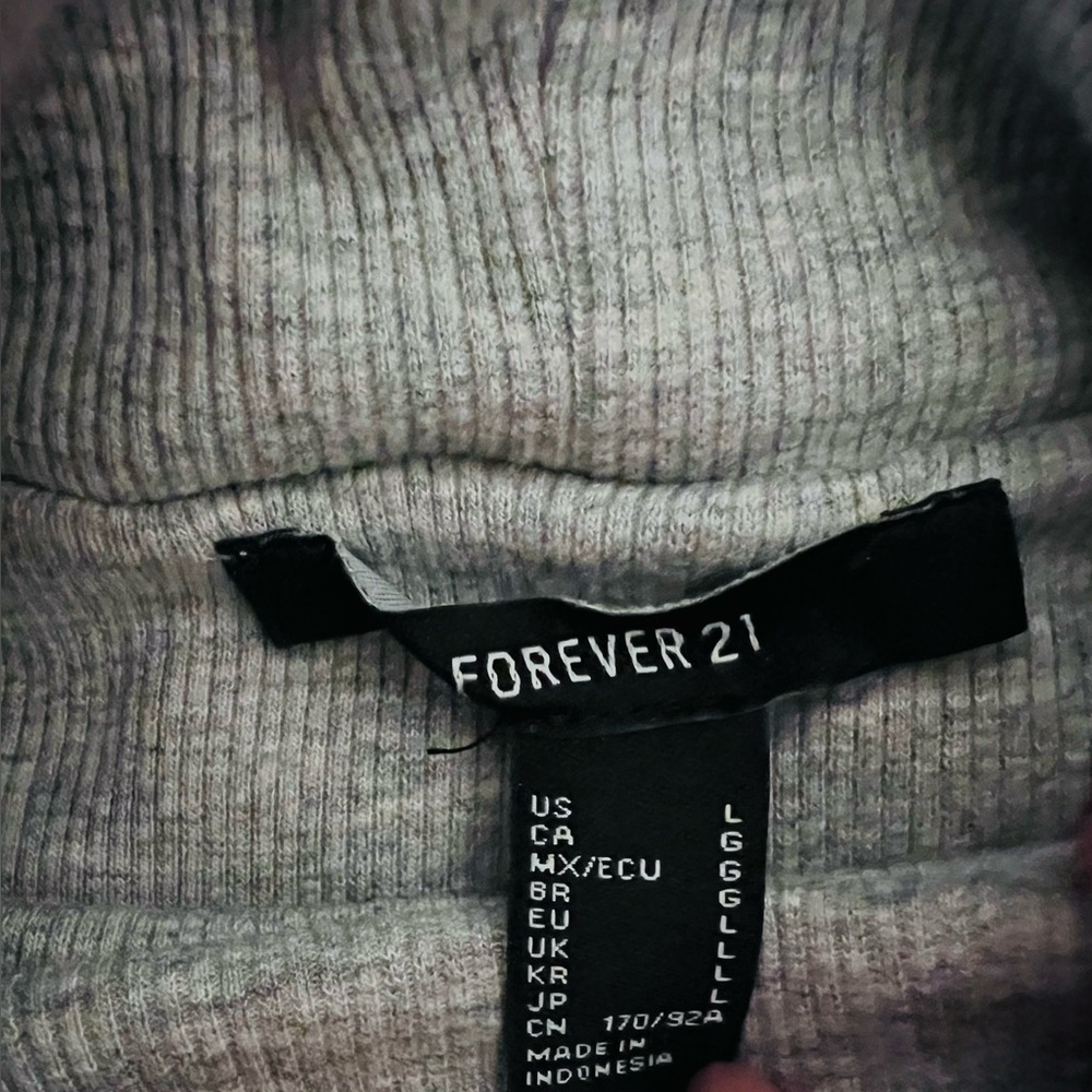 Forever 21 Light Gray Ribbed Sweater - Picture 6 of 9